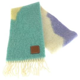 Cachecol/Stole de lã Loewe Anagram Multicolor Multicor