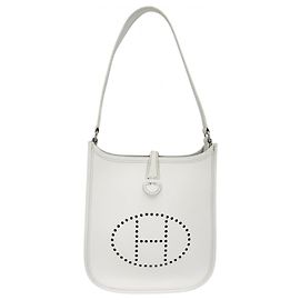 Hermès Borsa a tracolla corta Hermes Evelyne 16 TPM Bianco
