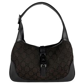 Sac à main Gucci Jackie marron cuir et nylon Marron
