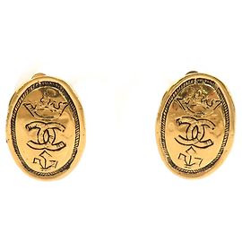 Orecchini a clip in metallo dorato Chanel D'oro