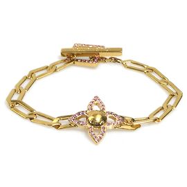 Pulsera Charm Flower Power Louis Vuitton Rosa Dorado