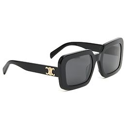 Óculos de Sol Celine 2024 Triomphe Black Square Céline Preto