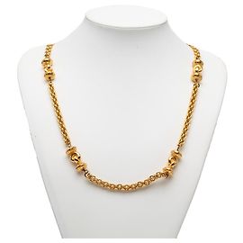 Collar de cadena Chanel Vintage chapado en oro Dorado