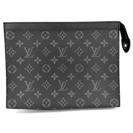 Pochette Voyage MM Monogram Eclipse da uomo Louis Vuitton Nero