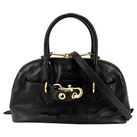 Miu Miu Women's Adventure Top Handle Bag Black