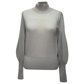 Zimmermann Strickpullover mit Rollkragen aus grauer Merinowolle Grau