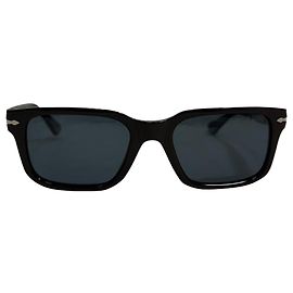 Persol PO3272S Square-Framed Sunglasses in Black Acetate Black