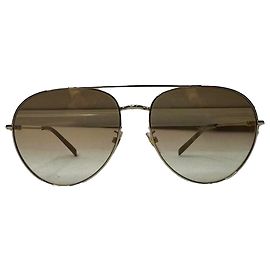 Occhiali da sole Aviator Givenchy in metallo marrone Marrone Rosso