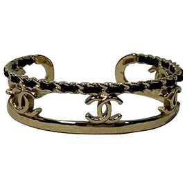 Pulseira Chanel CC Chain Accent em metal dourado Dourado