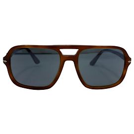 Óculos de sol Persol PO3328S Aviator em acetato marrom Marrom Vermelho