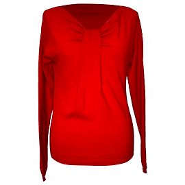 Valentino Garavani Valentino Pullover mit Schleifendetail aus roter Wolle Rot