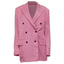 Tom Ford Double-Breasted Blazer in Pink Viscose Pink