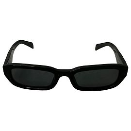 Prada SPRB06 Rectangle-Framed Sunglasses in Black Acetate Black