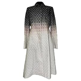 Missoni Gradient Patterned Flared Coat in Multicolor Rayon Multiple colors