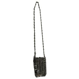 Mini bolsa Iconic 1969 Paco Rabanne em metal prateado Prata Metálico