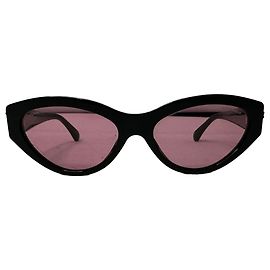 Chanel CC Embellished Cat-Eye Sunglasses in Black Acetate Black