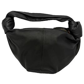 Mini borsa hobo Double Knot in pelle di vitello nera Bottega Veneta Nero