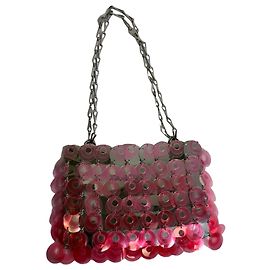 Borsa a tracolla Paco Rabanne x H&M con decorazioni a disco in metallo argento D'oro Metallico