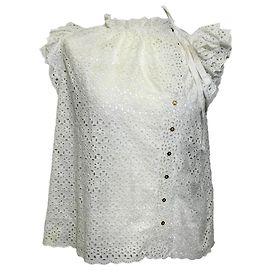 Top bordado Grace de Ulla Johnson en algodón blanco Blanco