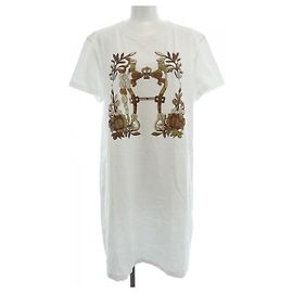 Hermès Strickkleid CARTOUCHE Della Cavalleria Hermes Weiß