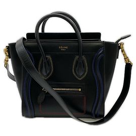 Céline Sac à main Nano Shopper Luggage CELINE Noir Multicolore