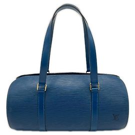 Louis Vuitton Epi Soufflot Toledo Blue Handtasche Blau
