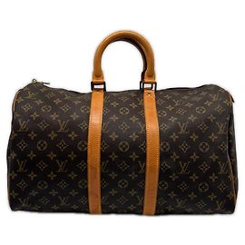 Bolsa Boston Louis Vuitton Monogram Keepall 45 Marrom