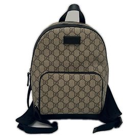 Gucci GG Supreme Canvas Small Backpack Brown