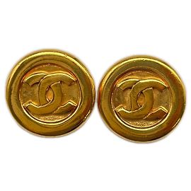 Orecchini a clip tondi Chanel Coco Mark D'oro
