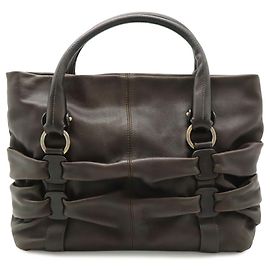 Salvatore Ferragamo Vara Drape Handbag Dark brown