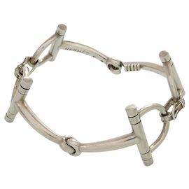 Hermès Pulsera charm de bocado de caballo en plata Hermes Plata