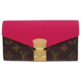 Cartera larga Pallas Monogram Louis Vuitton Castaño Rosa Monograma