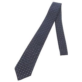 Gravata de seda Louis Vuitton Monogram Gradient Dots Azul marinho