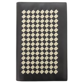 Bottega Veneta Intrecciato Leather Black Notebook Cover Black White