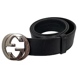 Gucci Interlocking G Ledergürtel - Schwarz Schwarz