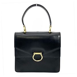 Céline Celine Black Leather Handbag Black