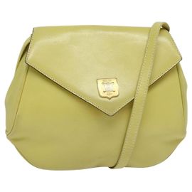 Céline Celine Cuir Vintage Jaune