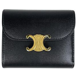 Céline Celine Small Flap Wallet Black