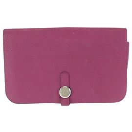 Hermès Hermes Dogon GM Long Wallet Pink Purple