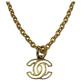 Collana Chanel Vintage Coco Mark placcata oro D'oro