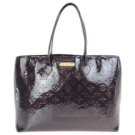 Bolso Tote Louis Vuitton Monogram Vernis Wilshire MM Burdeos Púrpura