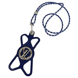 Louis Vuitton LV Circle Phone Holder Silvery Blue