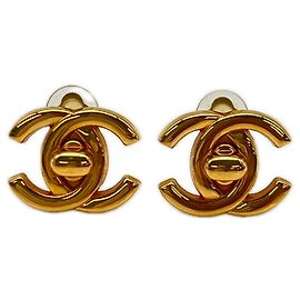 Orecchini CHANEL Coco Mark Turnlock GP - Oro da donna D'oro