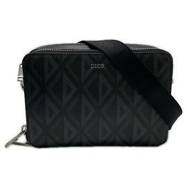 Pochette messager Christian Dior CD Diamond Marron Noir