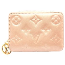 Louis Vuitton Monogram Embossed Portefeuille Lou Wallet Beige