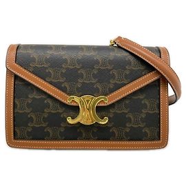 Céline Bolsa de Ombro Celine Margo Marrom Bege