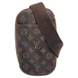 Borsa a tracolla Louis Vuitton Monogram Pochette Gange Marrone