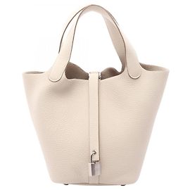 Hermès Bolsa Hermes Picotin Lock PM Branco