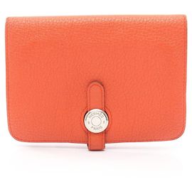 Hermès Hermes Dogon Compact Capucines Bi-fold Wallet Orange