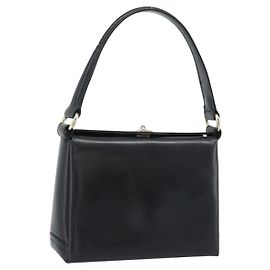 Borsa GUCCI in pelle nera e oro Auth ka5042 Nero D'oro